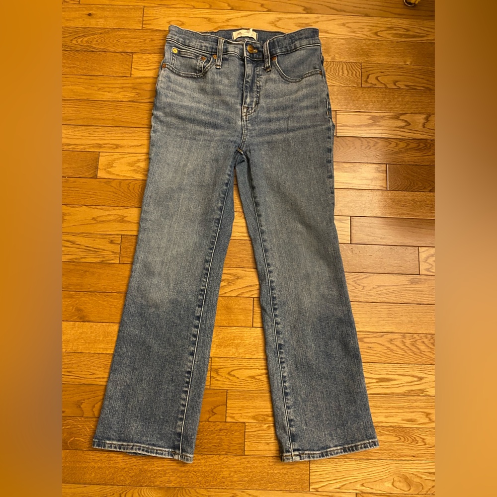 Madewell Petite Cali Demi-Boot Jeans in Glenside Wash size 26P